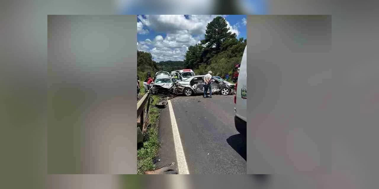 Acidente envolve seis veículos e deixa vítima grave na BR-277, em Guarapuava