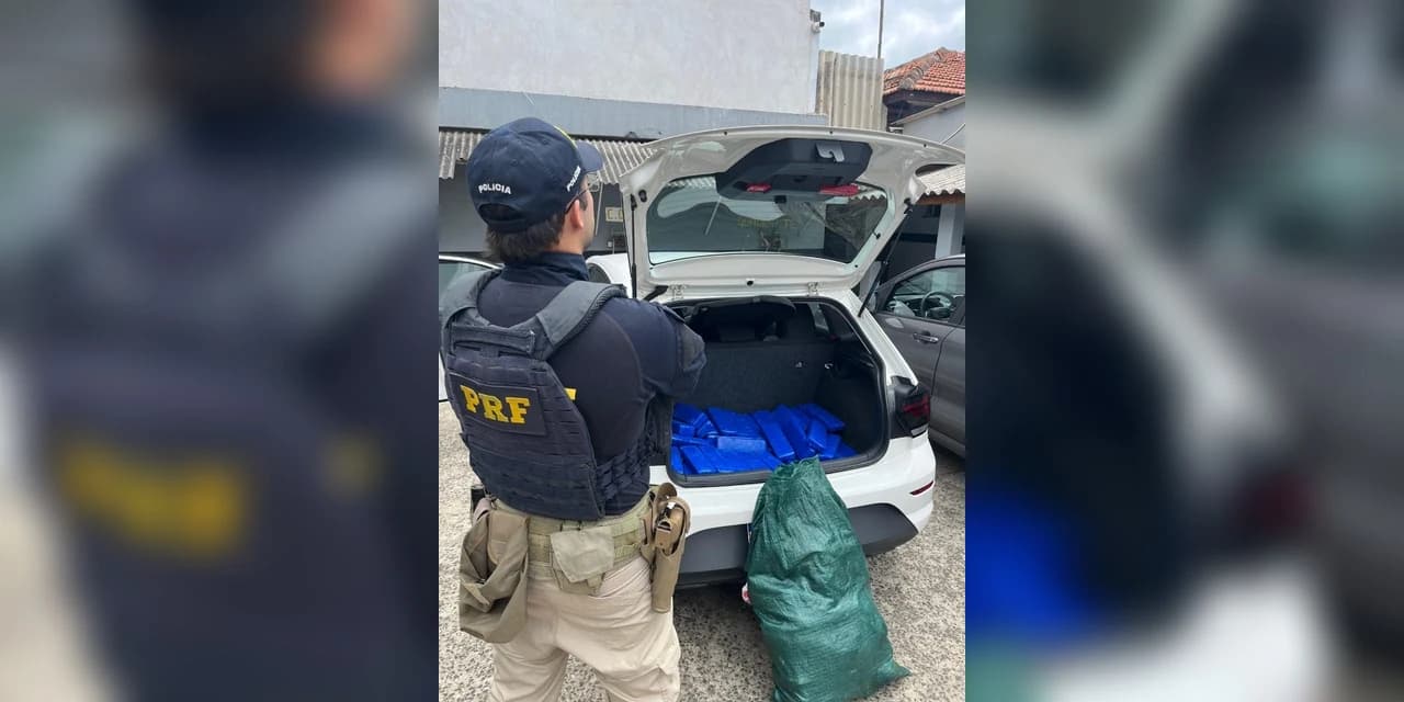 Polícia Rodoviária Federal apreende cerca de 125 Kg de maconha em Irati