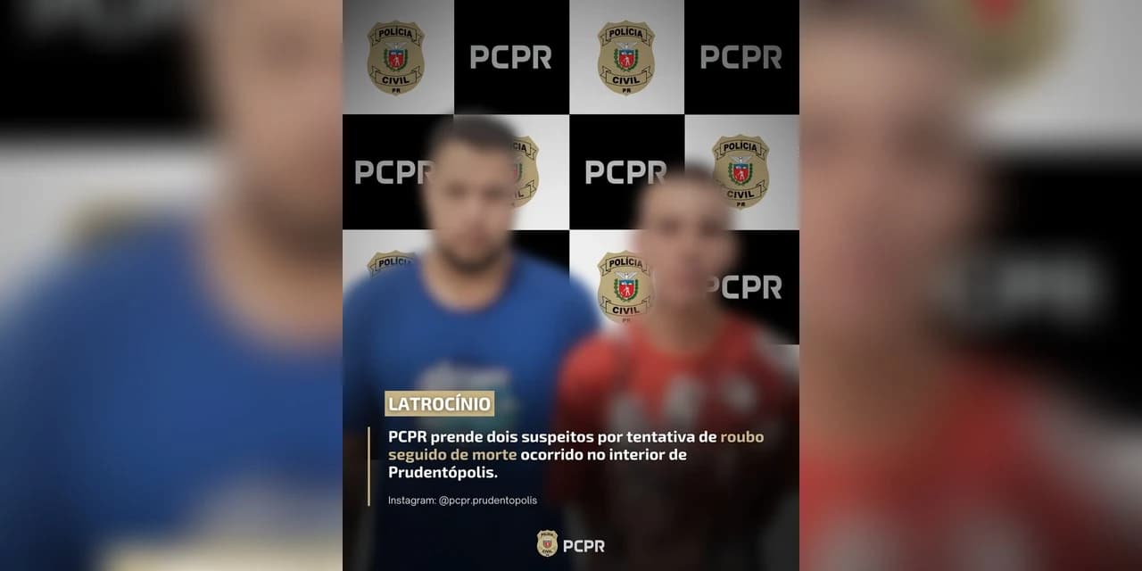PCPR prende dois suspeitos por tentativa de roubo seguido de morte ocorrido no interior de Prudentópolis