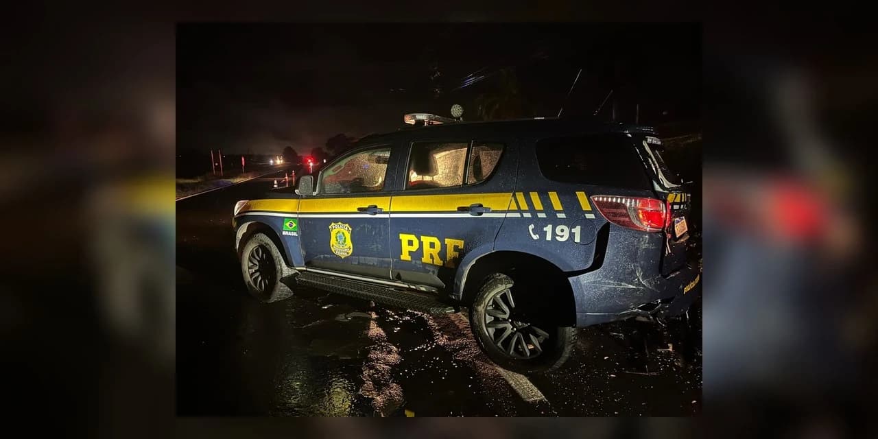 PRF prende motorista bêbado após colisão com viatura em Maringá