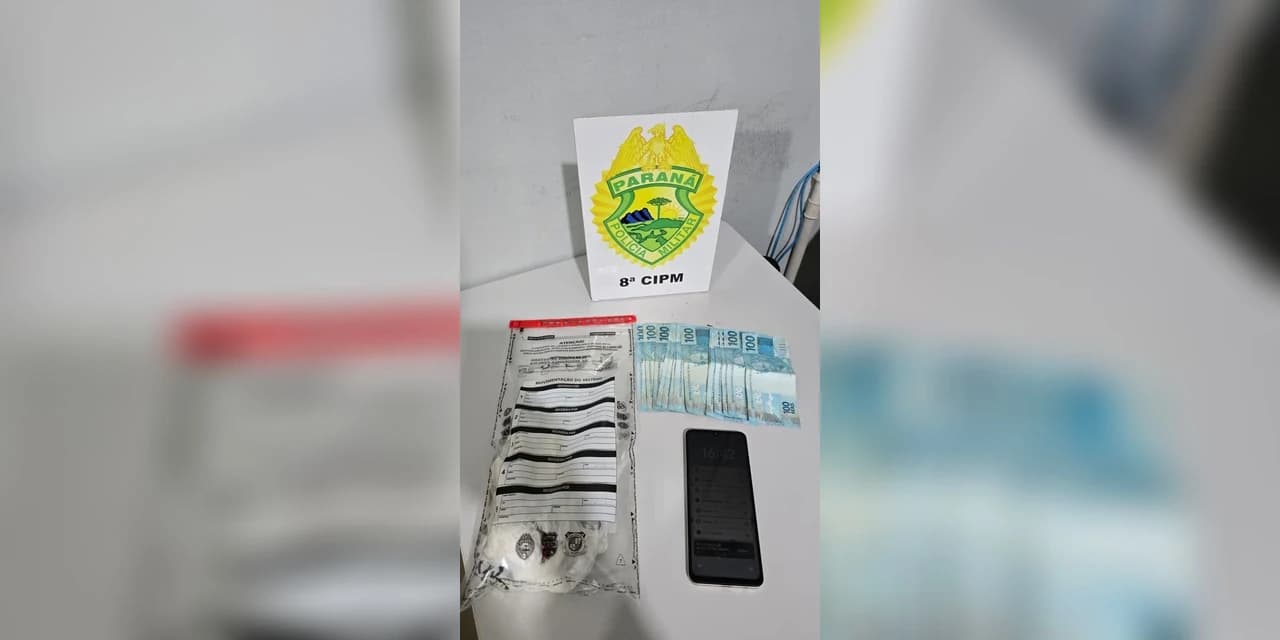 ROTAM apreende mais de 150 gramas de cocaína após perseguição em Irati