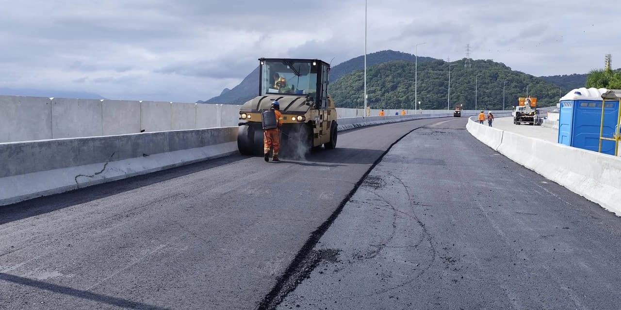 Começam as obras de pavimentação do tabuleiro da Ponte de Guaratuba
