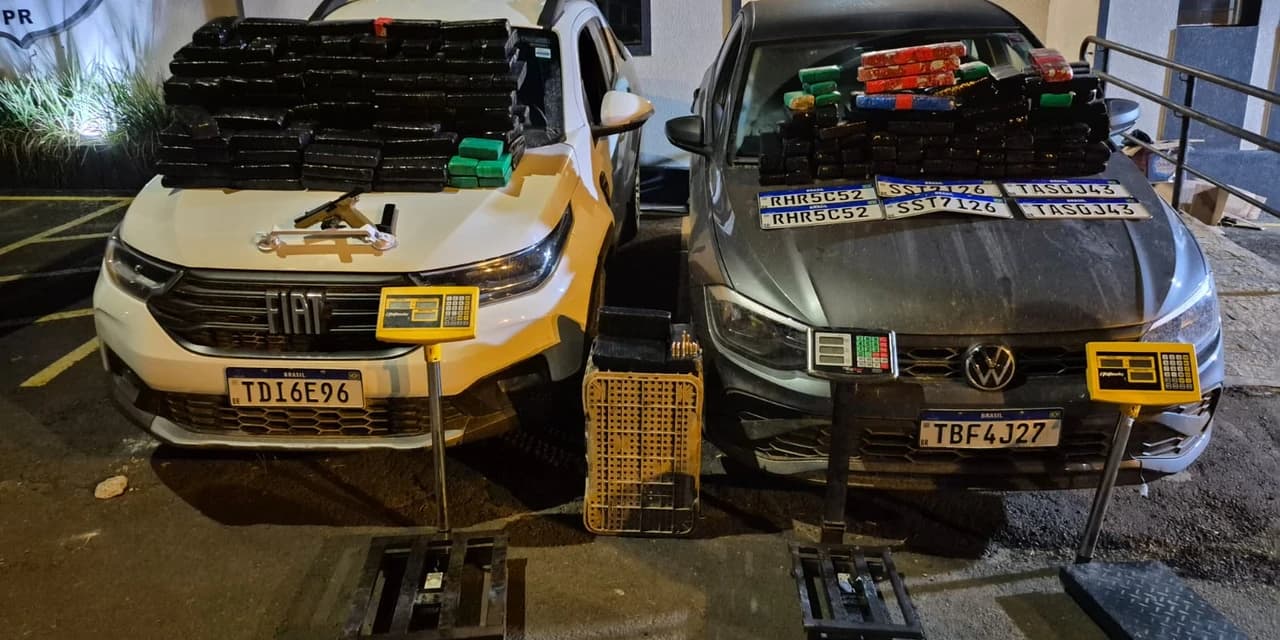 Em Fernandes Pinheiro ROCAM apreende veículos com alerta de furto carregados de maconha