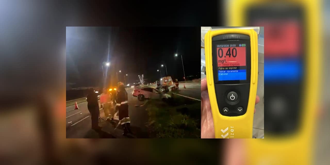 PRF prende motorista bêbado que atropelou policial e causou morte do próprio sobrinho na BR-369 em Arapongas