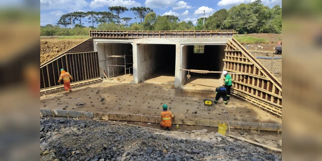 Duplicação em concreto da PRC-466 entre Turvo e Palmeirinha chega a quase 30%