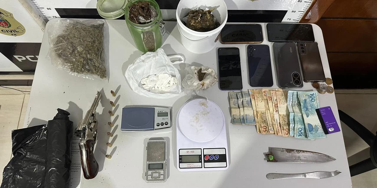 PCPR apreende arma e grande quantidade de drogas em Irati