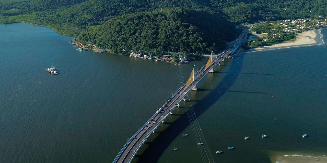 Ponte de Guaratuba já está 100% pavimentada e começa a ganhar iluminação final