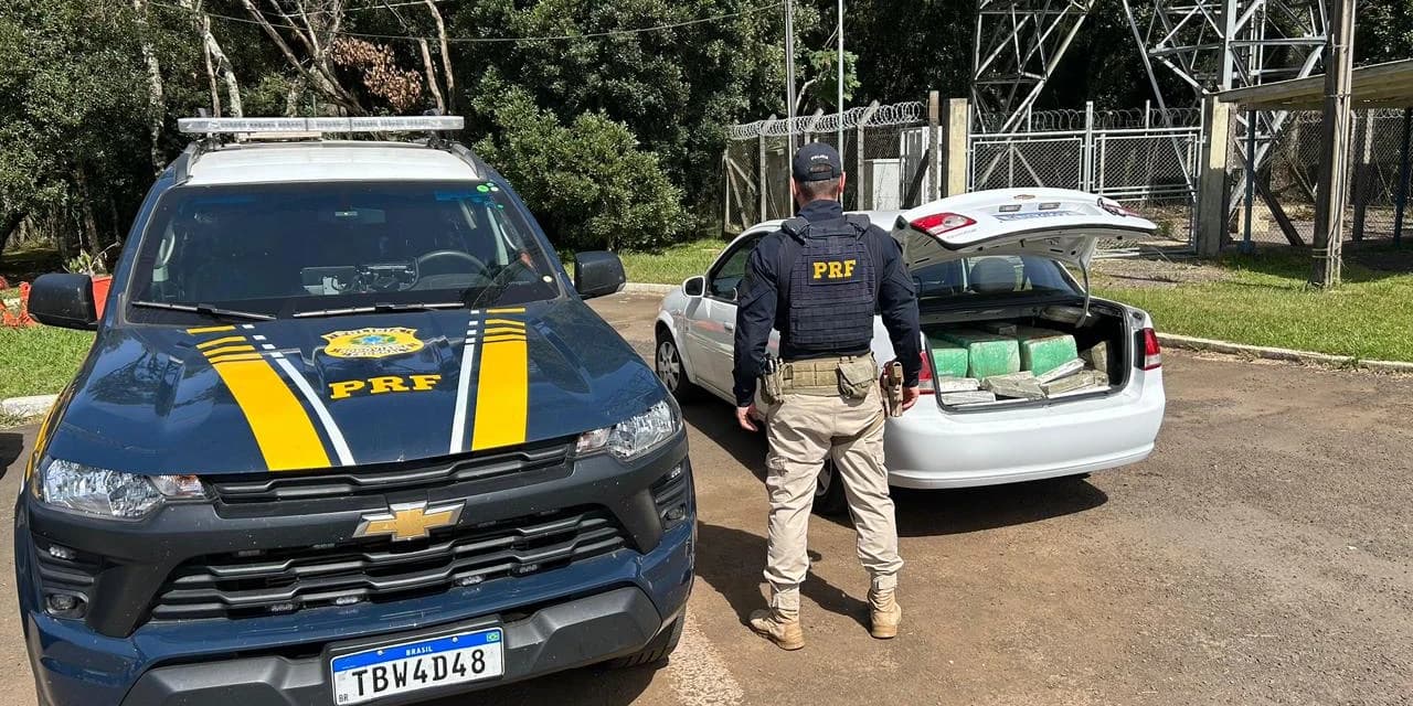 PRF apreende quase 210 quilos de maconha na BR-277, em Guarapuava