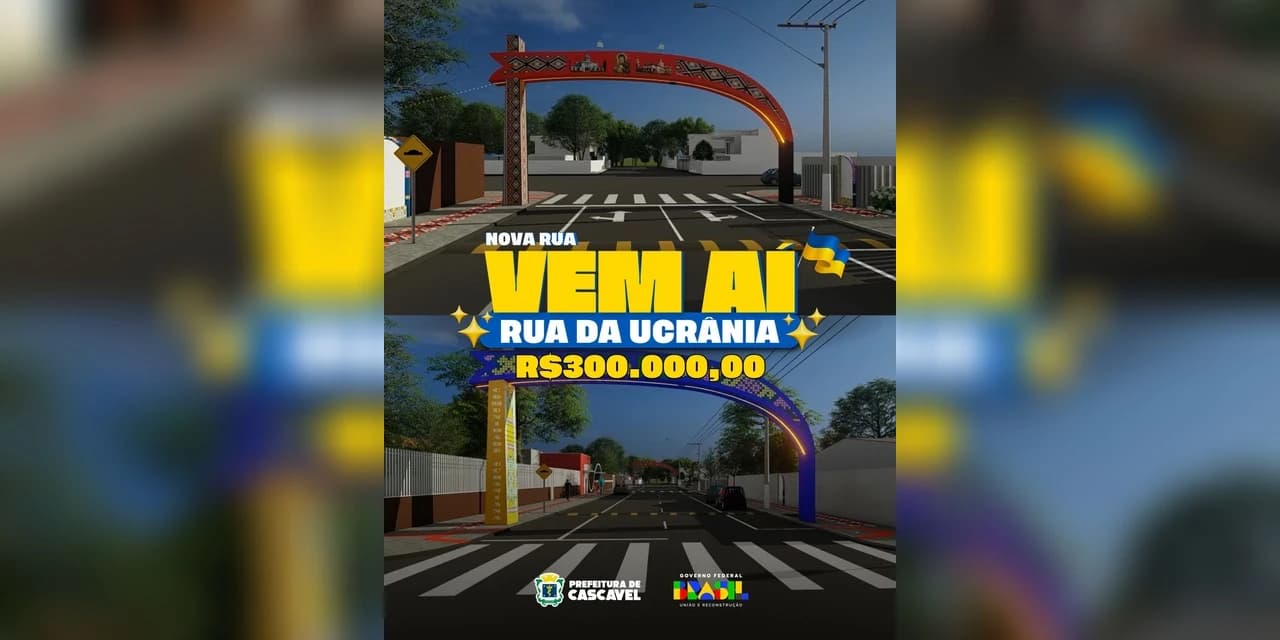 Cidade de Cascavel vai ganhar a primeira rua temática dedicada a etnia ucraniana