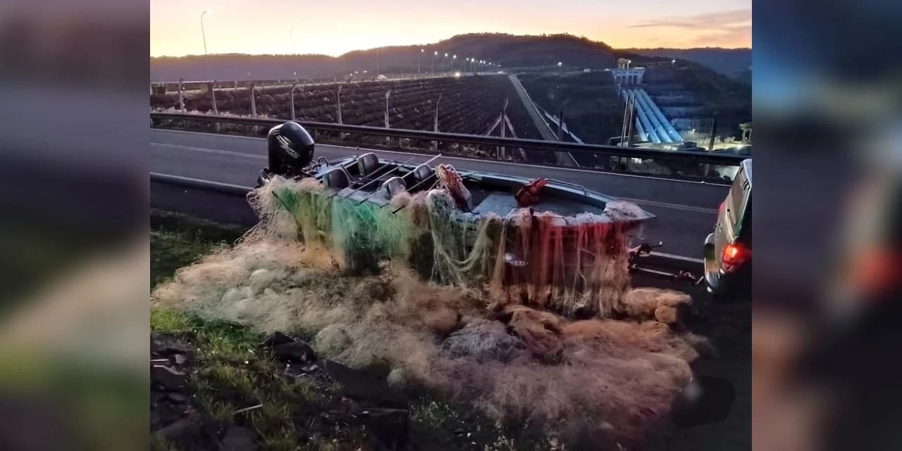 Polícia ambiental apreende diversos materiais irregulares no Rio Iguaçu