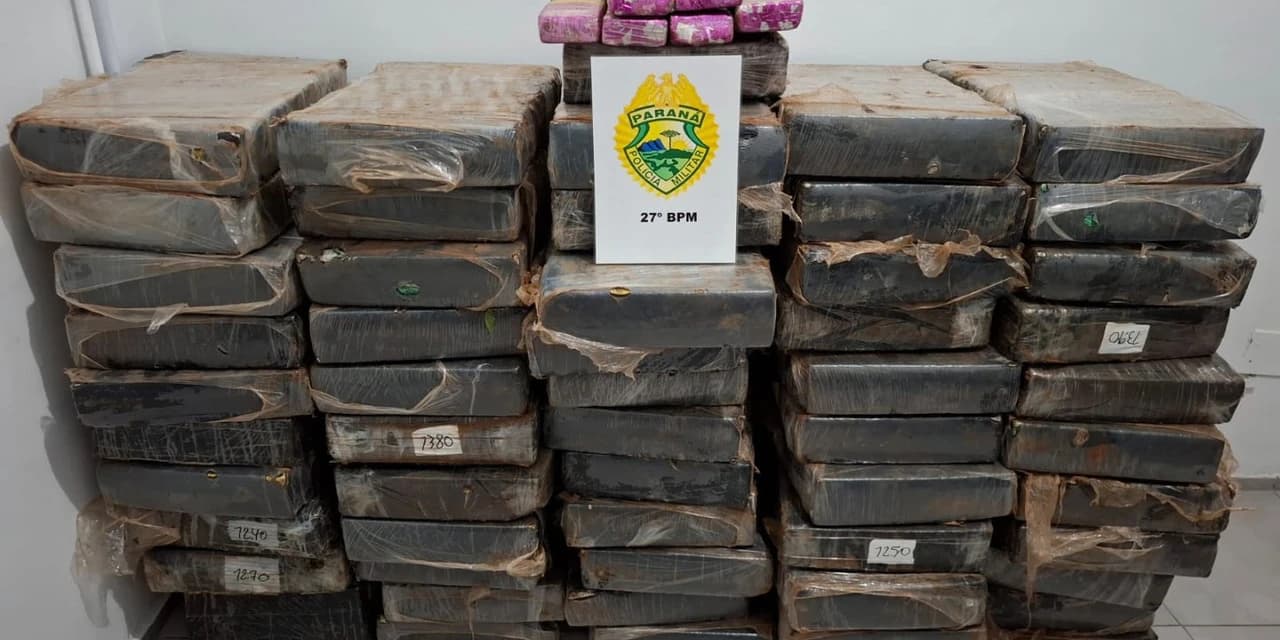 PMPR apreende 759,4 quilos de maconha em caminhonete em São Mateus do Sul