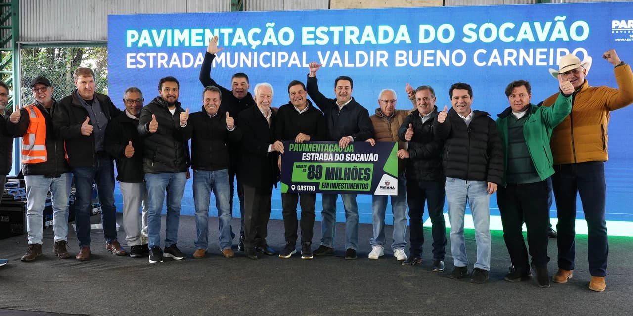 Governador autoriza início das obras de pavimentação da Estrada do Socavão, em Castro