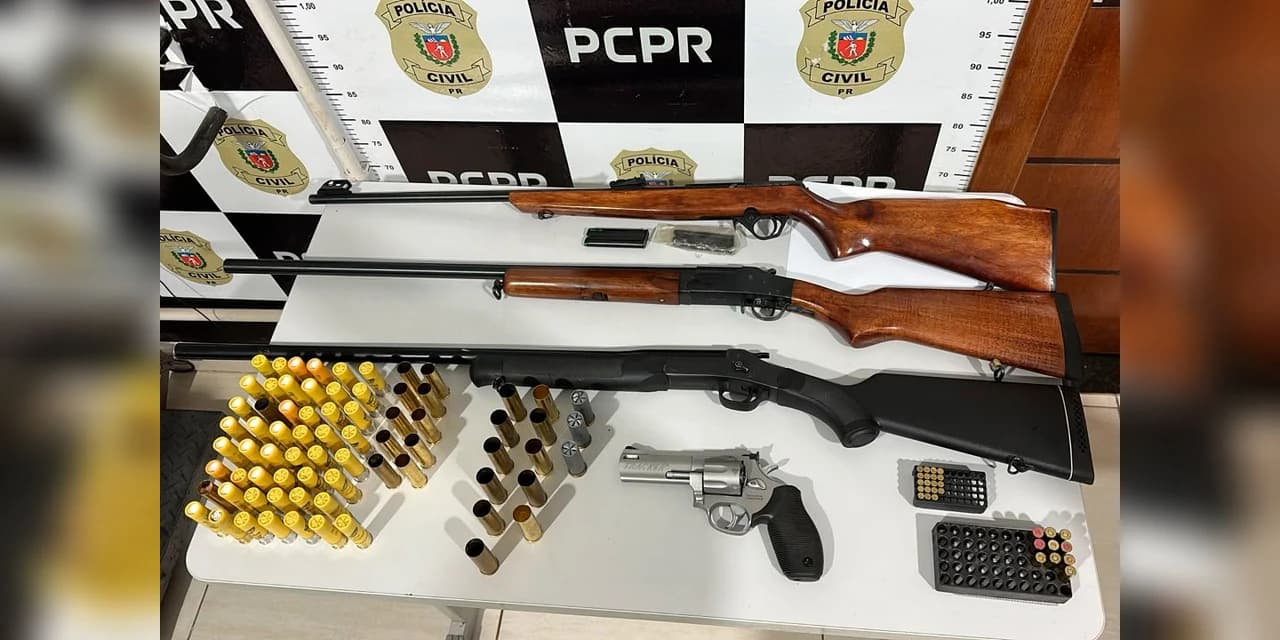 PCPR prende seis e apreende arsenal durante operação contra comércio ilegal de armas