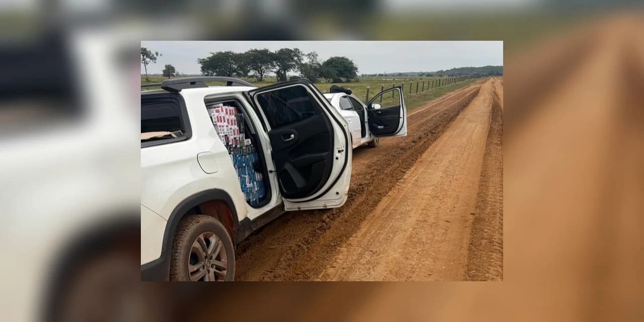 PMPR apreende veículos e cigarros e prende homem na divisa do Paraná com Mato Grosso do Sul