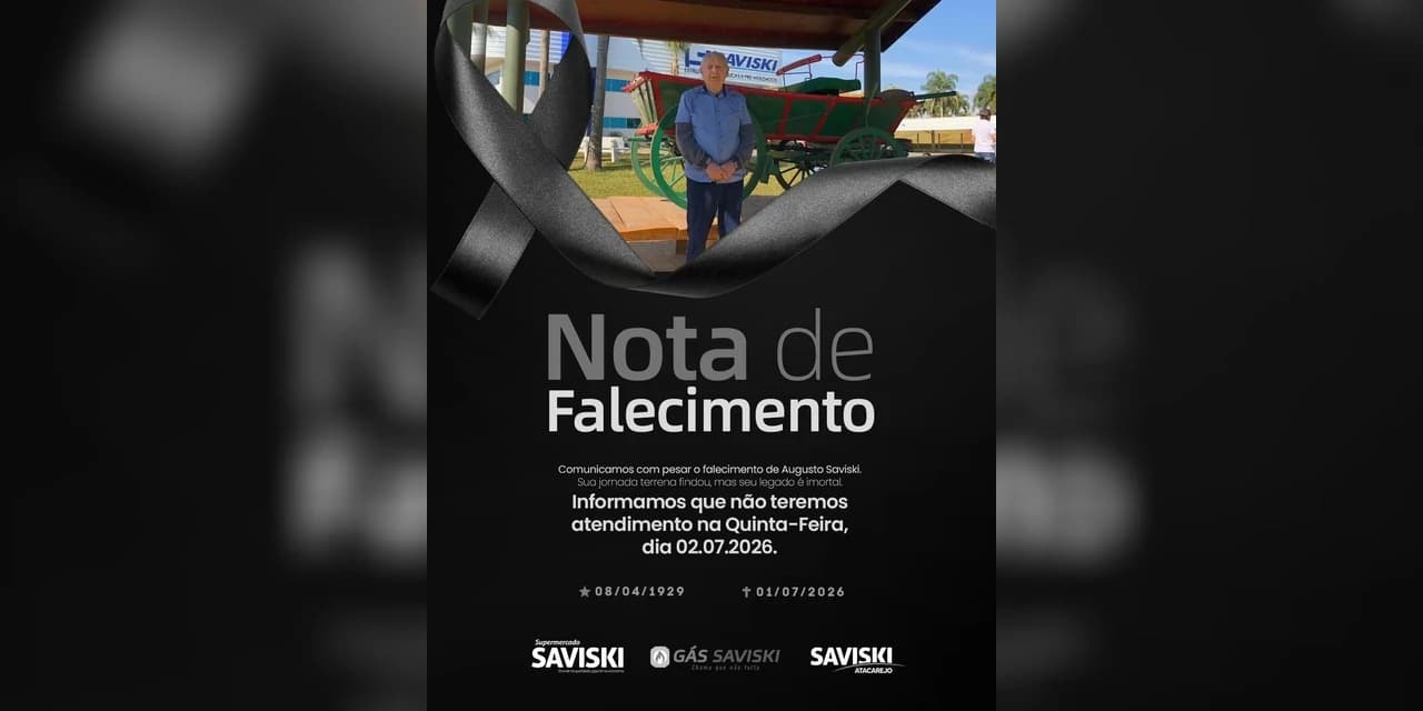 Faleceu em Prudentópolis aos 97 anos o Sr. Augusto Saviski patriarca da família Saviski