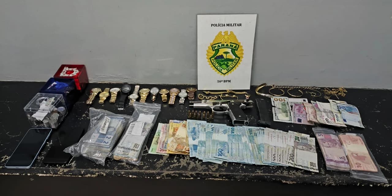 Resposta rápida da PM resulta na prisão de autores e recuperação de objetos e veículo subtraídos durante roubo em Pitanga