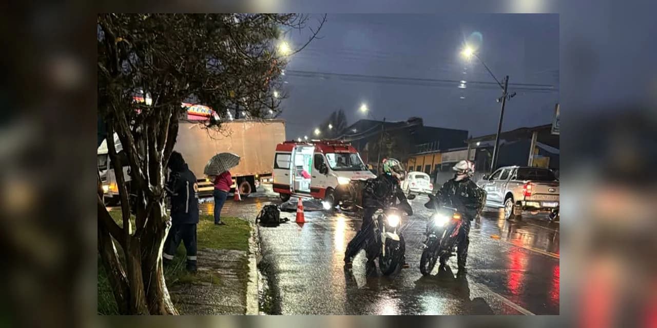 Motociclista de 19 anos morre em acidente com caminhão que fugiu sem prestar socorro em Guarapuava