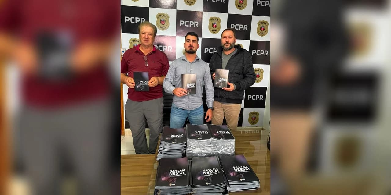 Polícia Civil de Rebouças dá continuidade a plano preventivo com impressão de cartilhas contra golpes