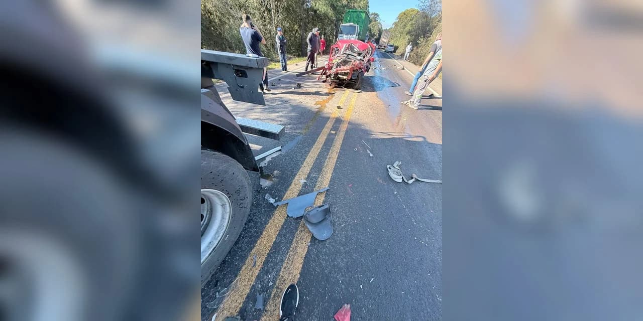 Engavetamento envolvendo cinco veículos deixou uma pessoa ferida na Br-153, em Imbituva