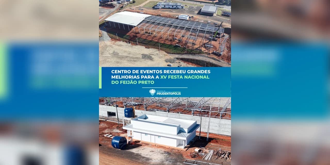 Centro de eventos recebeu melhorias para a XV Festa Nacional do Feijão Preto