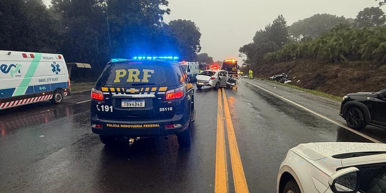 Tragédia na BR-277: colisão frontal deixa 4 mortos e bebê em estado grave nesta quarta (22) em Guarapuava