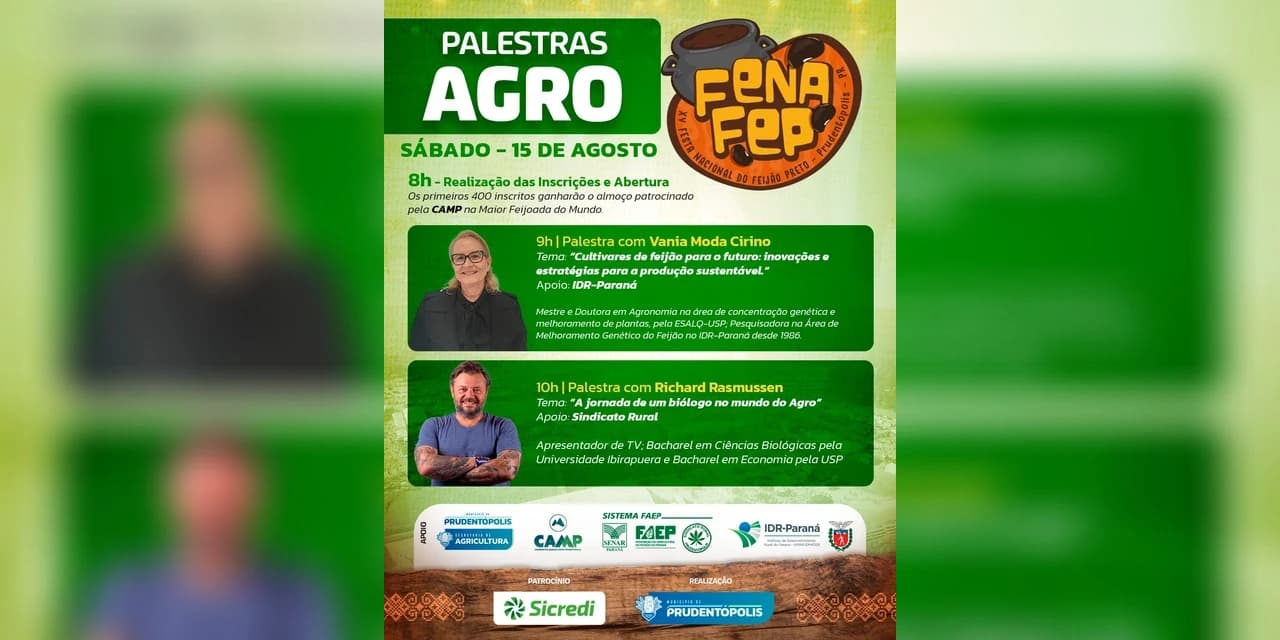 Presidente do Sindicato Rural Didi Rickli fala sobre o Ciclo de Palestras Agro, na XV FENAFEP. VIDEO!