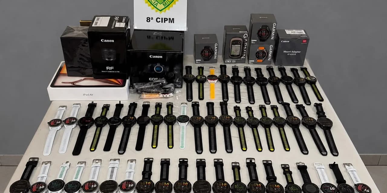 PMPR apreende carga de produtos importados irregularmente avaliada em R$ 254 mil em Irati