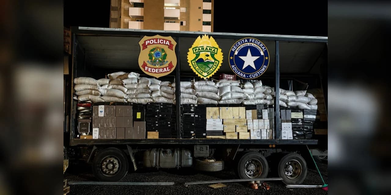 Carga milionária de vinho é apreendida em Guarapuava após operação conjunta entre PM, Receita Federal e Polícia Federal