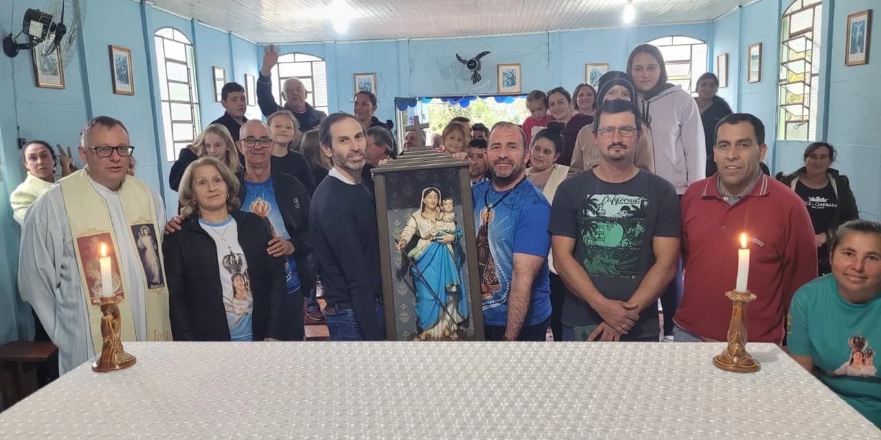 Imagem de Nossa Senhora do Belém chega a comunidade de Marrecas e vai percorrer mais de 40 comunidades em Prudentópolis
