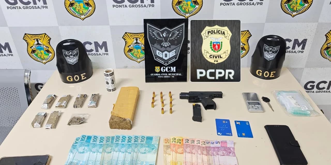 Polícia civil prende duas pessoas por tráfico de drogas em Ponta Grossa