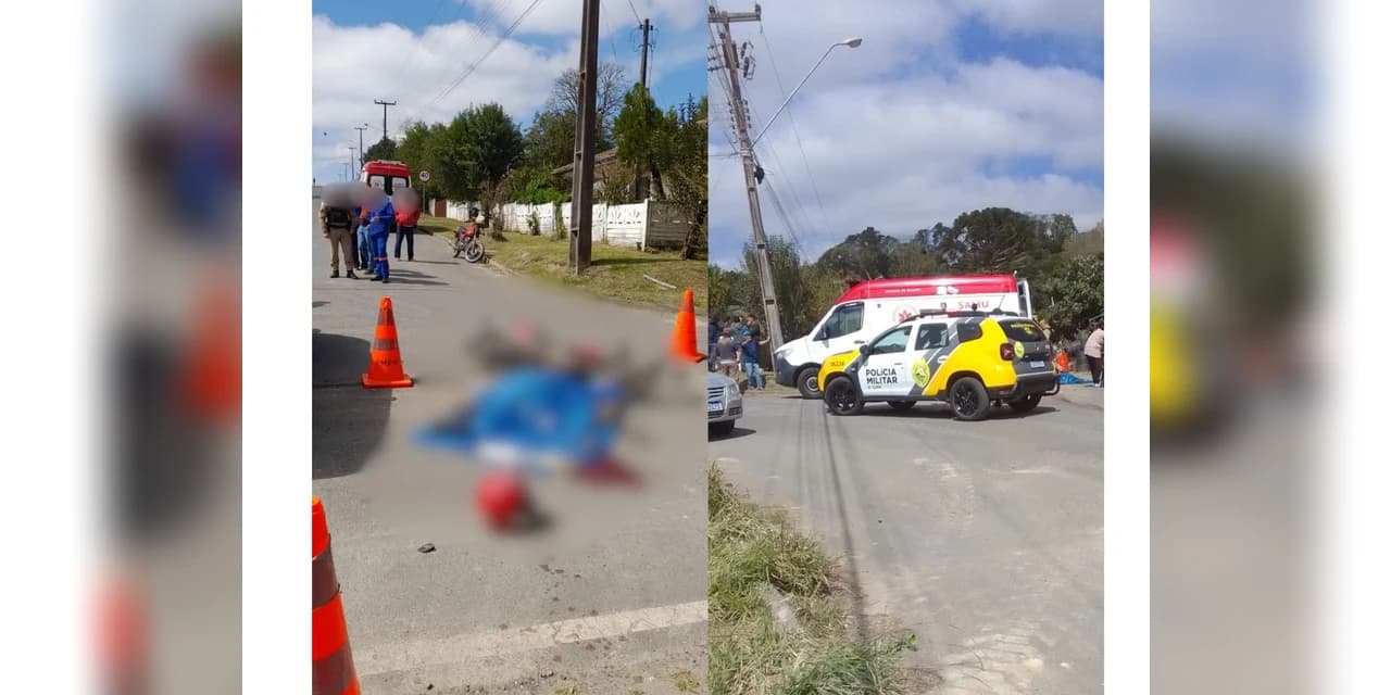 Motociclista morre após colisão frontal com caminhão no interior de Irati