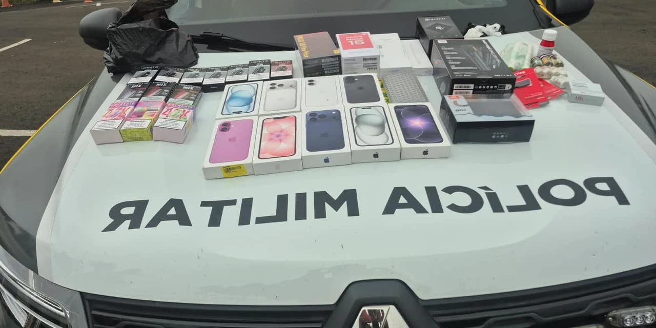 Polícia apreende produtos de origem estrangeira na BR-277 em Fernandes Pinheiro