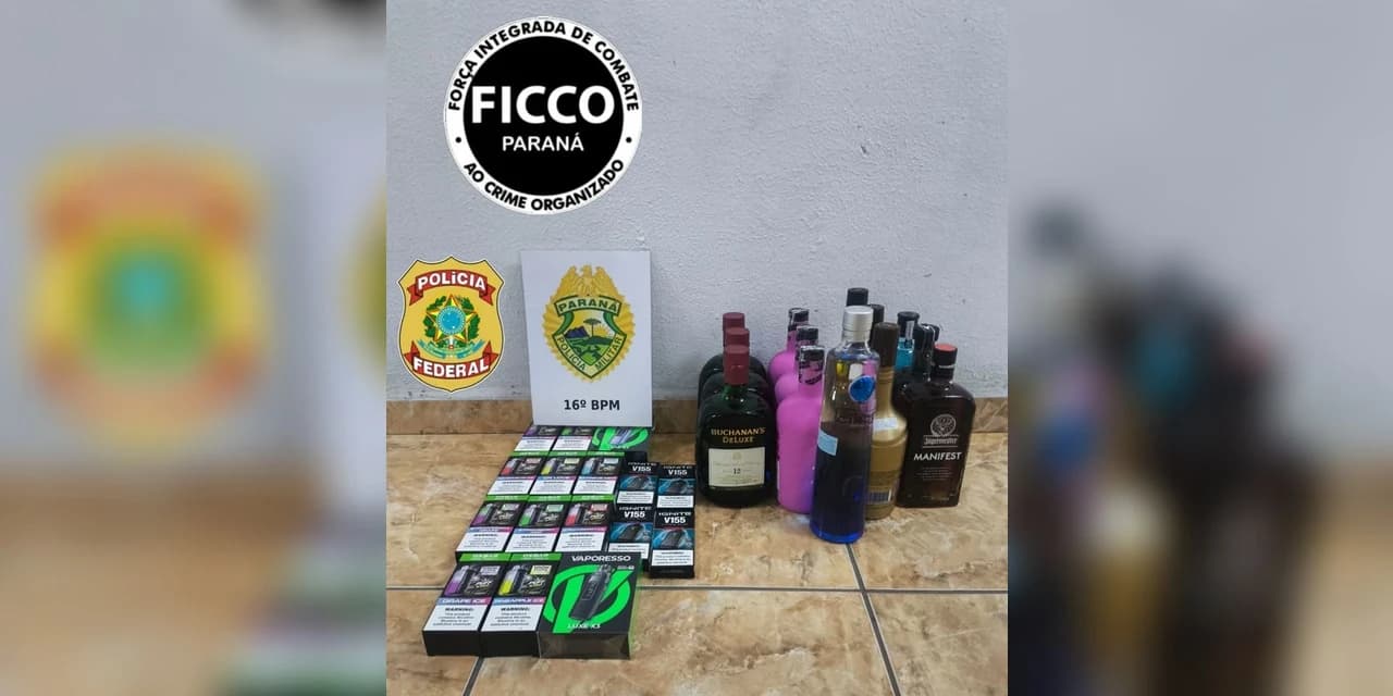 Guarapuava: carga de bebidas e cigarros eletrônicos é apreendida na BR-277