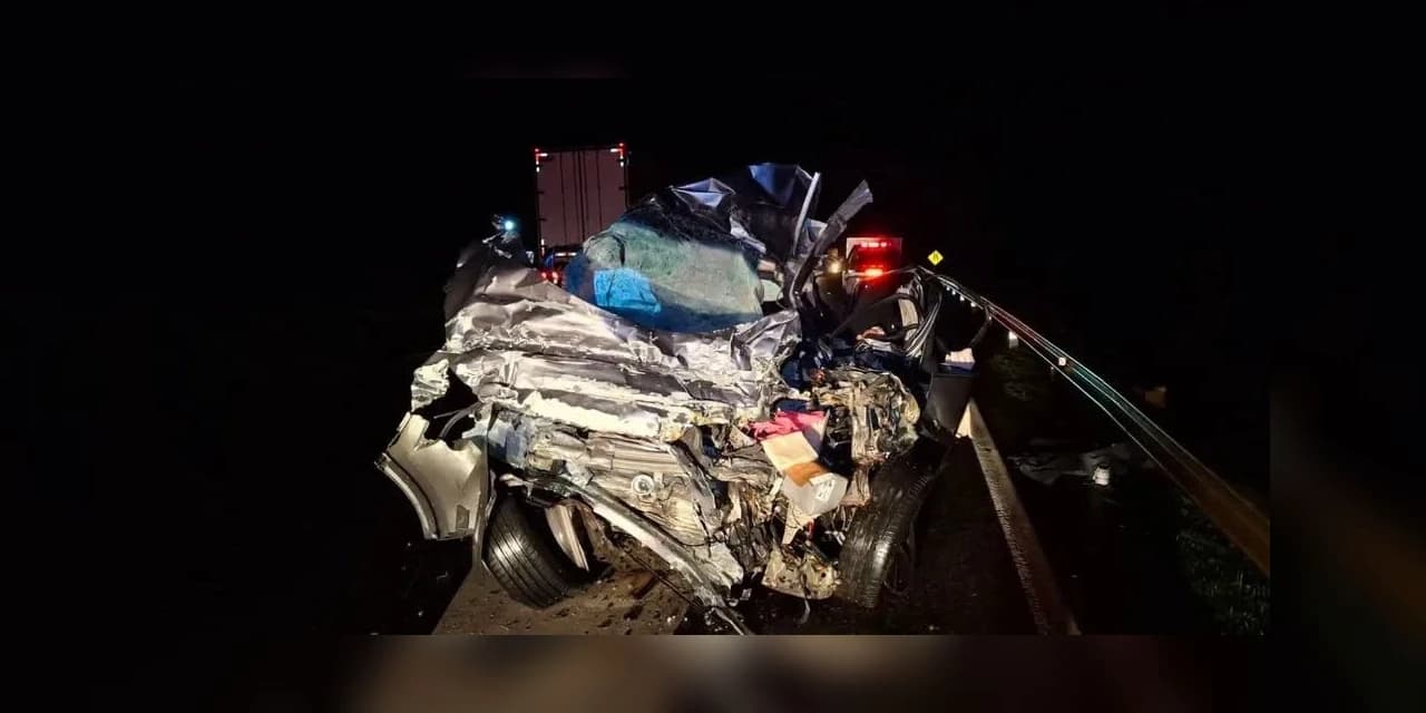 Colisão frontal deixa três mortos nesta terça (22) na BR-277, em Fernandes Pinheiro