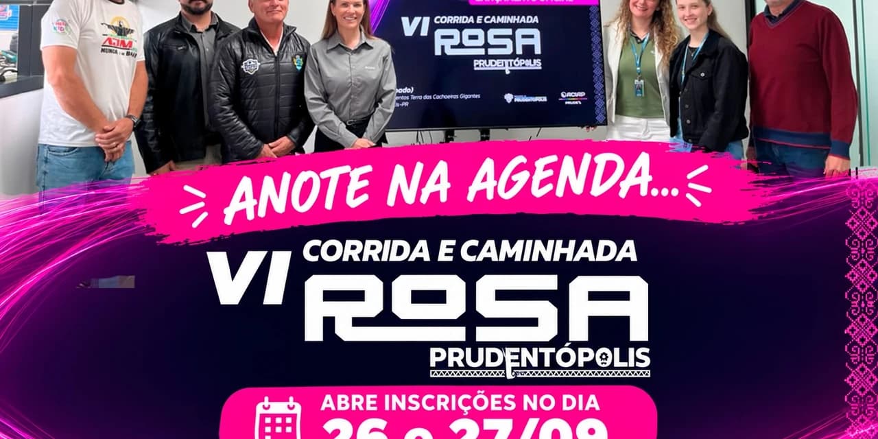 VI edição da Corrida e Caminhada Rosa será realizada no dia 17 de outubro em Prudentópolis