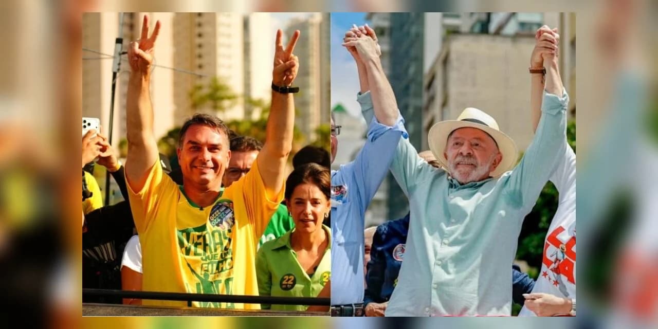 Flávio Bolsonaro e Lula vão disputar o segundo turno da eleição para presidente