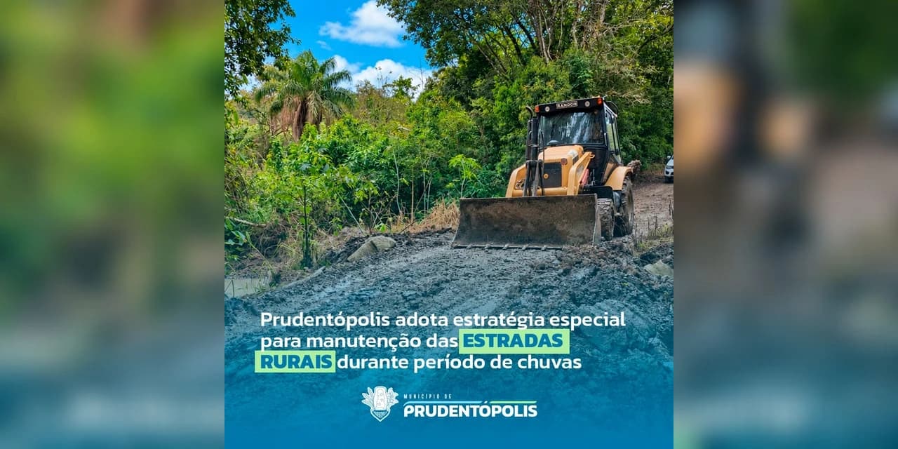 Prudentópolis adota estratégia especial para manutenção das estradas rurais durante o período de chuvas