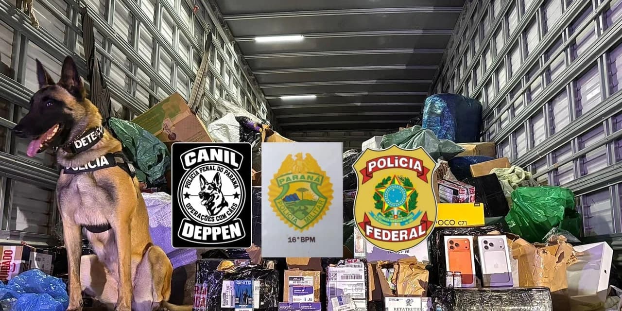 16⁰ Bpm apreende armas de fogo e carga de R$ 1,5 milhão interceptada por contrabando e descaminho
