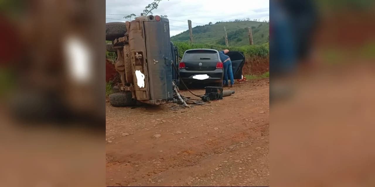 Acidente entre carro e caminhonete deixa idosa morta na área rural de Turvo