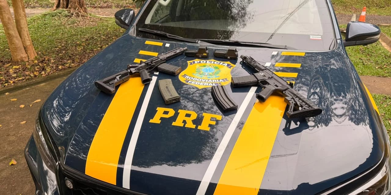 PRF apreende dois fuzis escondidos em painel de carro em Ponta Grossa
