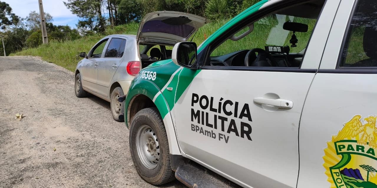 Polícia ambiental recupera veículo com alerta de furto em Campo do Tenente
