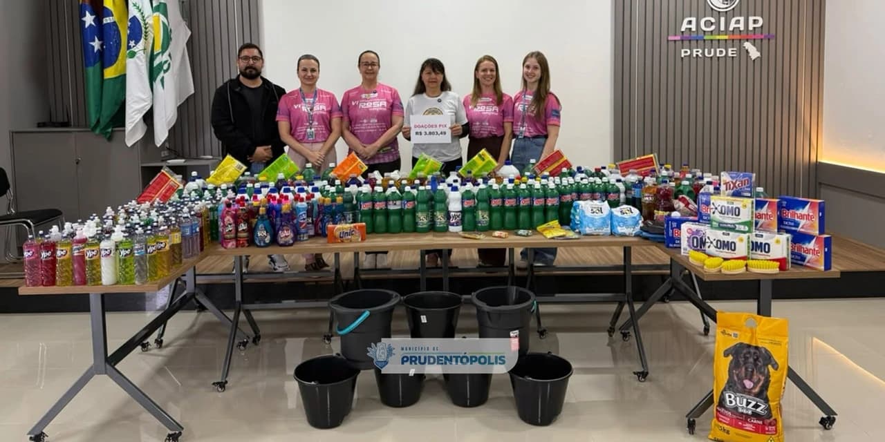 APASFA recebe produtos arrecadados durante a VI Corrida e Caminhada Rosa de Prudentópolis